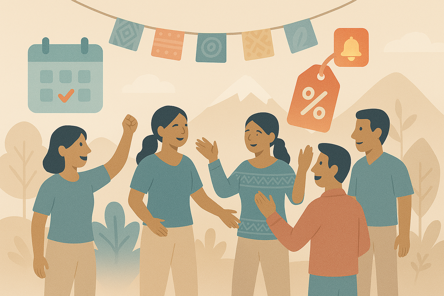 Events and deals section